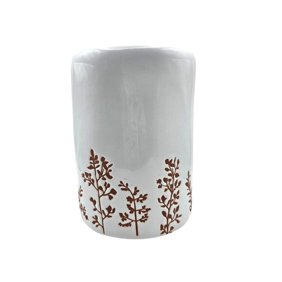 Bath & Body Works White Owl Pedestal 3 Wick Candle Holder Plant Stand - Picture 6 of 16